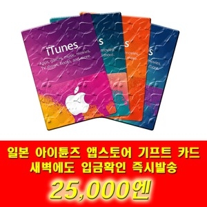  애플 아이튠즈 기프트카드 일본 (금액형)[2.5만엔]