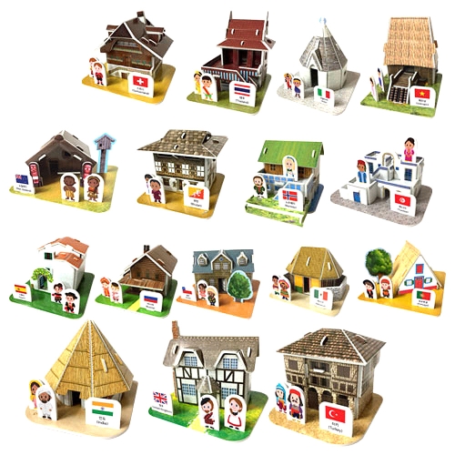 스콜라스  세계의 전통가옥과 전통의상2 16종