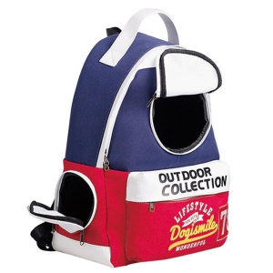 도기파크 도기스마일 콜렉션 백팩 블루 레드