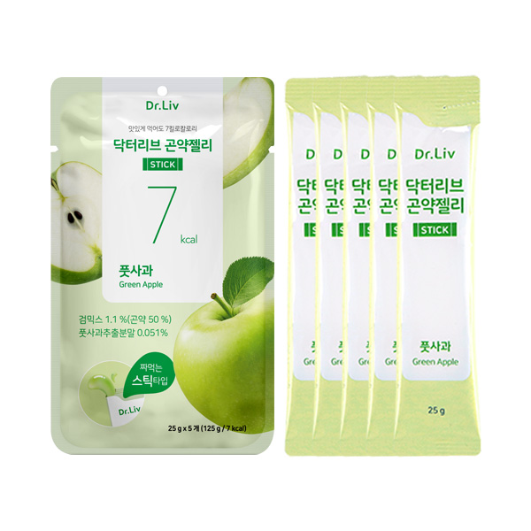 코엔에프 닥터리브 곤약젤리 스틱 풋사과 125g [7개]