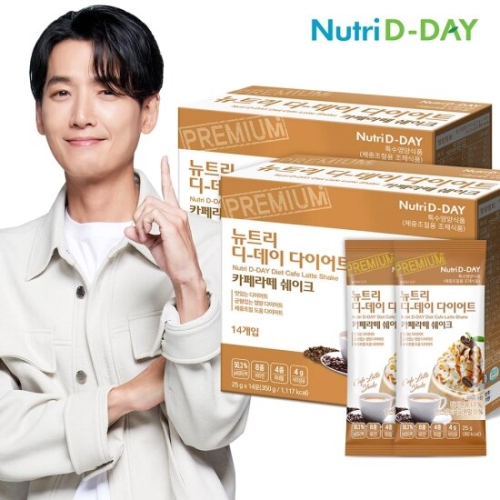  뉴트리디데이 다이어트 녹차라떼 쉐이크 25g 14포 [2개]