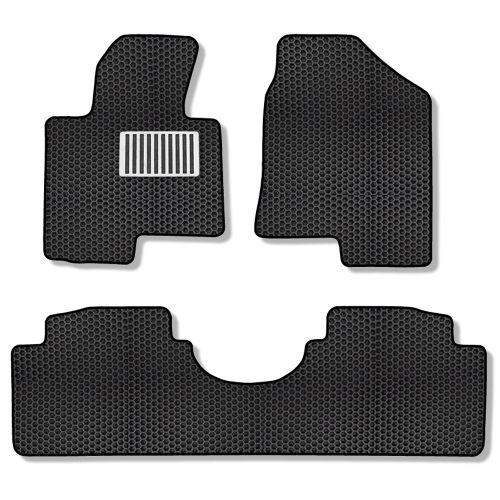 문화연필 더존 벌집 카매트 일반형+레이싱 발판패드 3P 기아 스포티지R2 / 더뉴스포티지R 블랙