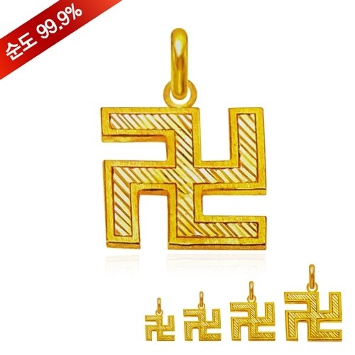 혼골드모아 골드모아 순금 불교 펜던트 37.5g 빗살만자