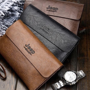 JEEP 남성 미니 가죽 클러치백