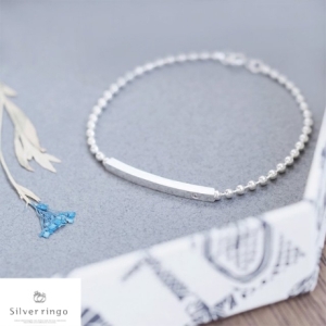 폭스타일  실버 은체인팔찌 은팔찌 실버팔찌 발찌 볼체인팔찌