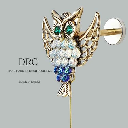 DRC  황동 현관문 종 천사부엉이