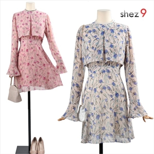 쉬즈넘버나인 여성 제니 플로랄 쉬폰 원피스