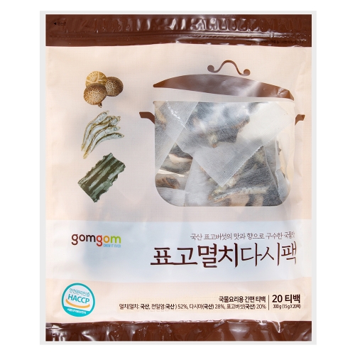 석하 곰곰 표고멸치 다시팩 300g(15gx20입)
