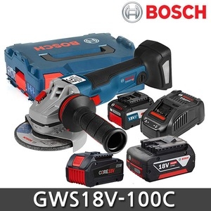  보쉬 GWS 18V-100 C [4.0Ah, 배터리 2개]
