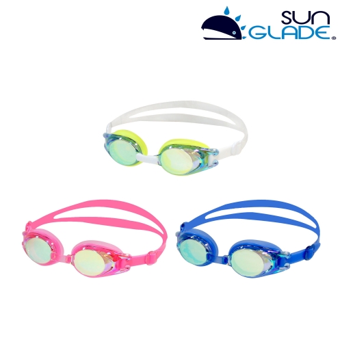 커머스플러스 썬글레이드 자외선차단 김서림방지 키즈 프리미엄 미러 물안경