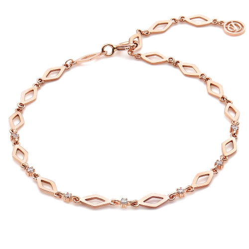 도로시 14k 팔찌 마름모큐 BR15389