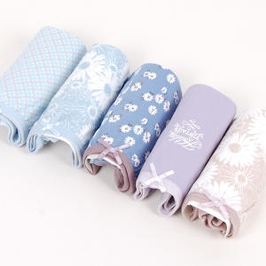 필굿 부인용 맥시 순면스판삼각팬티 세트 파스텔 5매  엄마팬티 빅사이즈 아줌마속옷