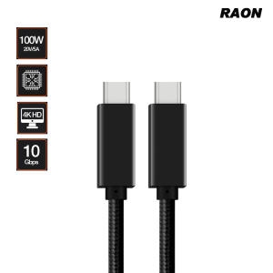 라온  100W PD USB3.1 GEN2 4K UHD C to C 고속충전케이블