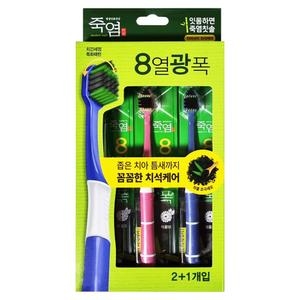 LG생활건강 죽염 8열광폭 치아사이 치석케어 칫솔