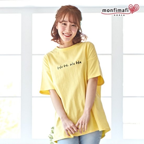 몽피마피 호호하하 반팔 여성 19B06/티셔츠/여성의류