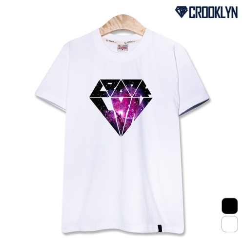  크루클린 남녀공용 스페이스 다이아몬드 반팔 티셔츠_TRS157