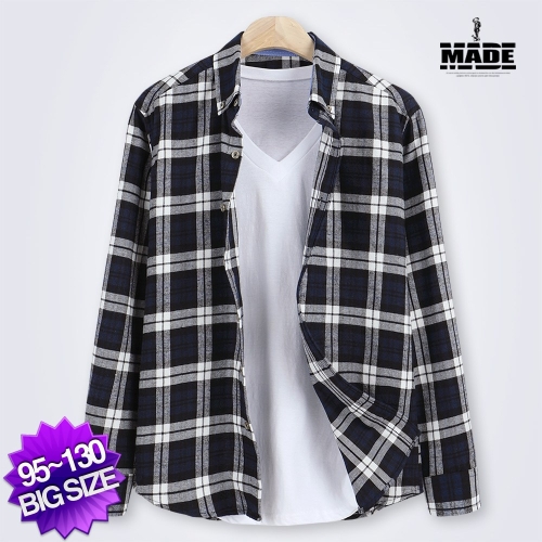 메이드 DF_타탄 플래드 체크 긴팔 셔츠 0712