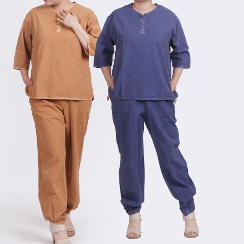 매듭우리옷 여성 면 30수라운드 7부티 개량한복_MF204