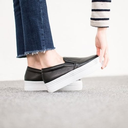 10%+10%앱적립+~1만p L.PAY   짝꿍닷컴  /짝꿍닷컴 리얼 소가죽 통굽 가보시 여성 기본 슬립온 RJ-x1237