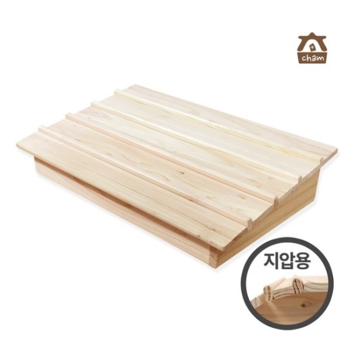 형진산업 편백나무 히노끼 발받침대 지압형