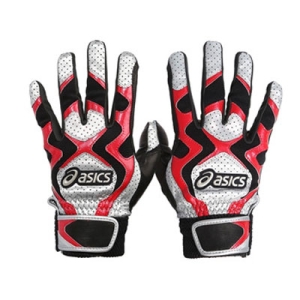 아식스  BEGK43    배팅장갑  은+적