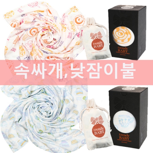 플럼 트렌디베이비 뱀부머슬린 담요 속싸게 홑이불 목욕가