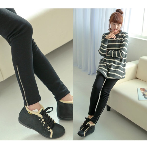 마미누리 T.털기모지퍼레깅스 겨울 임산부 임부