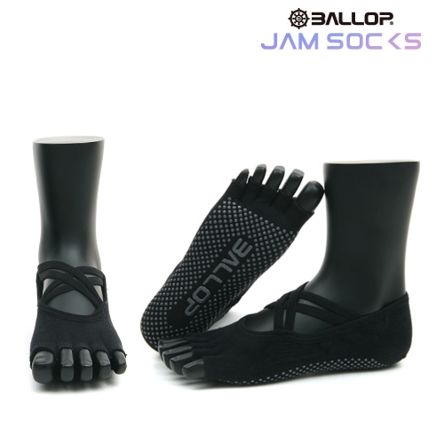 밸롭  요가양말 잼삭스 트윈 블랙