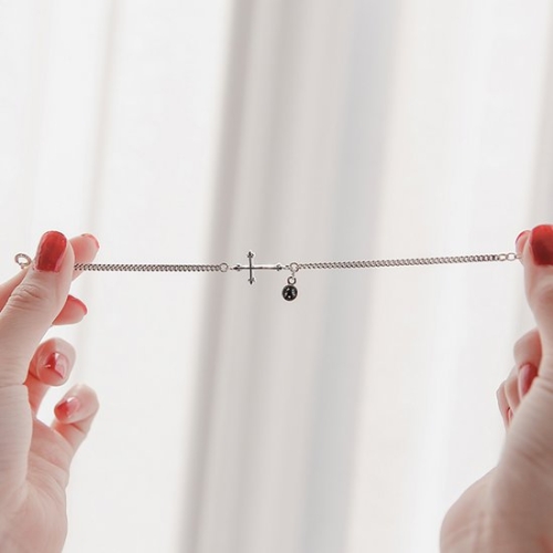 제이로렌  9B0771 모코 십자가 엔틱 실버 체인팔찌