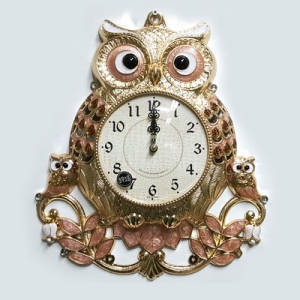대박부엉이-대 금도금 무소음 벽걸이 벽시계-람세스아트