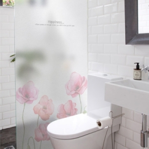 꾸밈  행복에핀꽃_유리문시트지