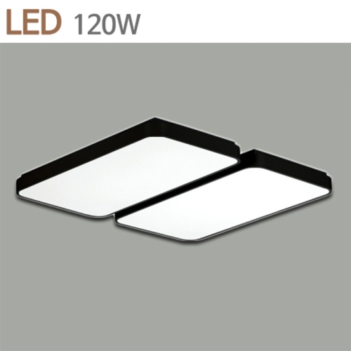비츠로  시스템 거실등 LED 120W 블랙 주광색 하얀빛