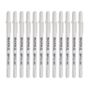사쿠라  겔리롤 화이트 젤잉크펜 0.8mm