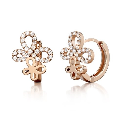 끄란느  14K 일루이 ILLUI ECHC001 산호0.6귀걸이