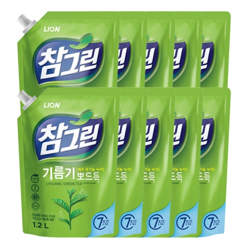 참그린 기름기 뽀드득 레몬녹차 리필 1.2L