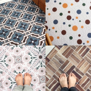 클린업  Cleanup 북유럽패턴 코일 현관매트 발코니 베란다매트 바닥