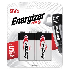 에너자이저  알카라인 맥스 건전지 9V2 2알