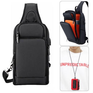 오주코 락시스템 도난방지 크로스백 슬링백 메신저백 9223-02_대용량 슬링백 RO8292