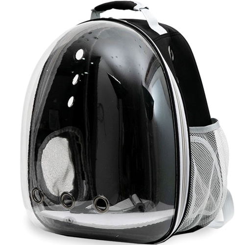 딩동펫 투명 우주선 백팩 블랙