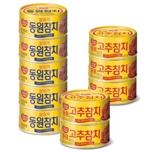 동원F&B  고추 참치 85g 5개 + 살코기 참치 85g 5개
