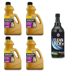 미라텍 엔진오일 5W30 1L 4개+ 크린텍 엔진세척제 1개
