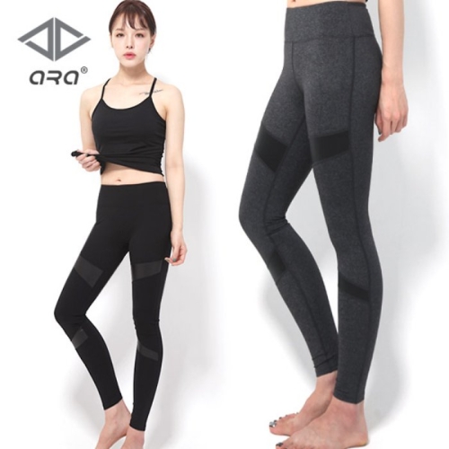 아이니클럽 ARA 우먼 레더 배색 레깅스 (AFW173P09)