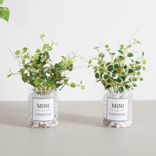 플라워트리  미니잎얼음화병set 22cmR 조화화분 인테리어 FMFUFT