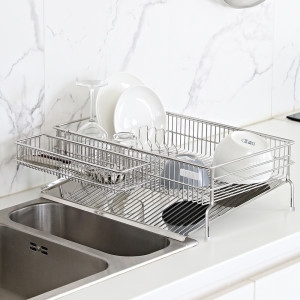 로긴  올스텐 물빠짐 식기 건조대 (세로형 - 기본타입) 2단