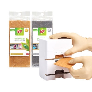 3M 스카치브라이트 원데이 수세미 디스펜서+소프트 리필 30입+강력 리필 30입