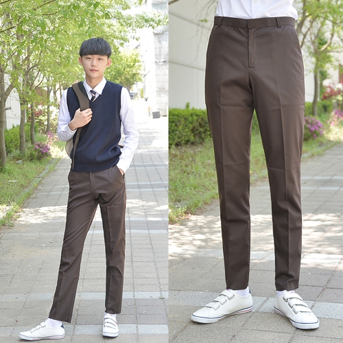 교복몰 남성 스판 밤색 교복바지_GB00043