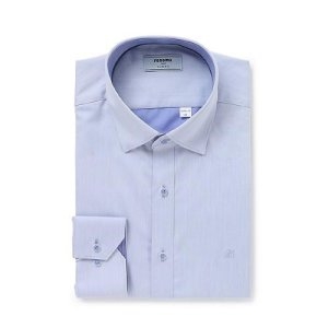  레노마 슬림핏 면혼방 트윌 블루 긴팔 셔츠_RJFSL0102-BU