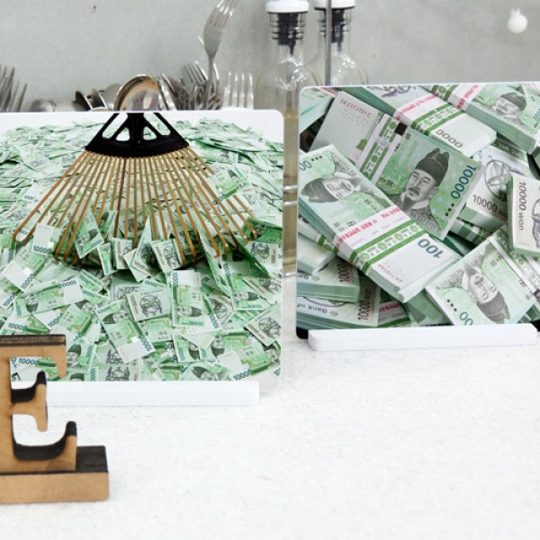 꾸밈  ts256-스탠드액자2P_부자되세요