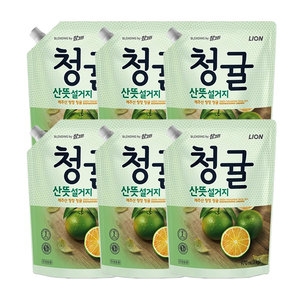  참그린 청귤 주방세제 리필 1kg [6개] 상품이미지