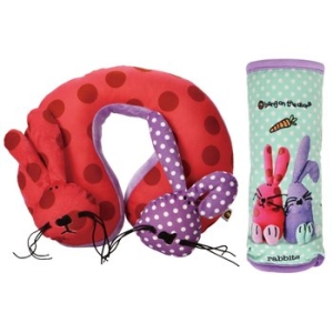 아가플러스  뱅온더도어 토끼 목베게+토끼 안전벨트쿠션 차량용품 안전